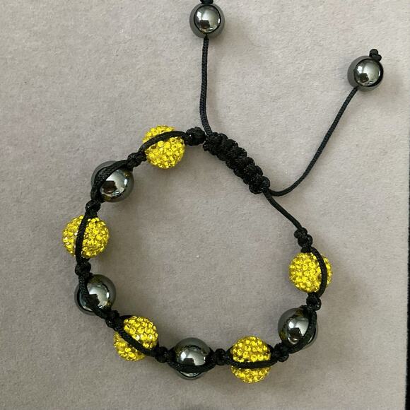 Men’s Adjustable Shamballa Bracelet/ Pre-Loved - Picture 1 of 4